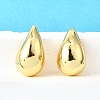 Rack Plating Brass Twist Teardrop Stud Earrings for Women LS-EJEW-K247-02G-5