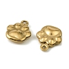 304 Stainless Steel Charms. Paw Print Charm STAS-A190-07G-2