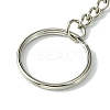 Natural Quartz Crystal Cone Pendant Keychain G-Z033-01U-P-3