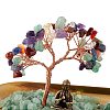 Natural Gemstone Chips with Brass Incense Burner Holder DJEW-G027-19RG-02-3
