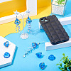 30Pcs UV Plating Acrylic Bead Caps PACR-TA0001-17F-7