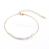 October Birthstone Natural Labradorite Beaded Bracelets BJEW-JB06092-10-1