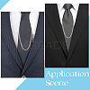 4Pcs Brass Hanging Chains Collar Pins Tie Clips AJEW-SC0004-04B-5