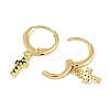Brass Micro Pave Cubic Zirconia Hoop Earrings for Women EJEW-B067-01G-06-2
