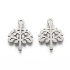 Non-Tarnish 304 Stainless Steel Pendants STAS-L245-012B-P-1