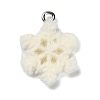 Christmas Flocky Opaque Resin Pendants LS-RESI-C064-01C-1
