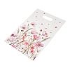 50Pcs 2 Styles Flower Printed Plastic Gift Storage Tote Bags PL-CBAAD12-04-2