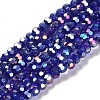 Electroplate Glass Beads Strands EGLA-R016-4m-1-1