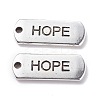 (Defective Closeout Sale: Blister) Tibetan Style Alloy Inspirational Message Pendants TIBEP-XCP0001-02A-3
