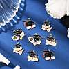 8Pcs 4 Styles Graduation Season Alloy Enamel Pendants ENAM-FP0003-10-1