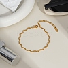 304 Stainless Steel Rope Chain Bracelets for Women BJEW-C129-07G-1