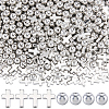 600Pcs 2 Styles CCB Plastic Beads CCB-SP0001-15A-1