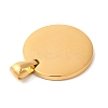 Ion Plating(IP) 304 Stainless Steel Pendants STAS-Q244-02G-2