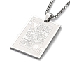 Non-Tarnish 201 Stainless Steel Pendant Necklace NJEW-K253-12P-3