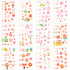 36Pcs 2 Style PVC Waterproof Self-Adhesive Picture Stickers STIC-SP0001-09D-1