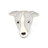 Dog Enamel Pin with Brass Butterfly Clutches JEWB-A006-05B-1