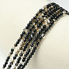 Dyed & Heated Natural Black Agate Bead Strands X-G-A130-2mm-K01-2
