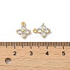 Brass with Glass Rhinestone Charms KK-B079-17G-3