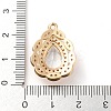 Golden Brass Micro Pave Cubic Zirconia Pendants LS-KK-K350-03G-02-3
