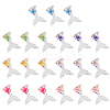 28Pcs 7 Colors Luminous Transparent Resin Pendants RESI-TA0002-08-2