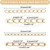 120Pcs 4 Style 304 Stainless Steel Curb Chains Extender STAS-UN0038-16-5