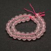 Natural Rose Quartz Beads Strands G-G735-47-6mm-3