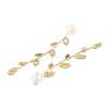 Cubic Zirconia Chains Tassel Earrings EJEW-P236-05G-3