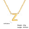 201 Stainless Steel Initial Pendant Necklaces FS-WG78A3B-26-1