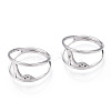 Non-Tarnish 304 Stainless Steel High-Heeled Shoes Adjustable Ring for Women RJEW-T027-07P-2