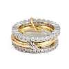 Brass Micro Pave Cubic Zirconia Plain Band Finger Rings for Women RJEW-P160-01B-G01-4