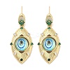 Rack Plating Brass Micro Pave Clear Cubic Zirconia Stud Earrings for Women EJEW-M260-23G-03-1