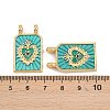 Brass Enamel Pendants X-KK-B157-28A-G-3