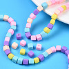 Handmade Polymer Clay Beads Strands LS-CLAY-N008-060-04-8