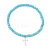 2Pcs 201 Stainless Steel Charm Bracelets BJEW-JB13274-3