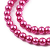 Baking Paint Pearlized Glass Pearl Round Bead Strands HY-Q003-10mm-10-2