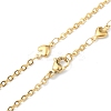 PVD Vacuum Plating 304 Stainless Steel Heart Link Chain Necklaces NJEW-I248-18G-3