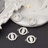 Flat Round Alloy Connector Charms FIND-YW0003-44-5