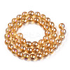 Electroplate Transparent Glass Beads Strands GLAA-T032-T8mm-AB08-3