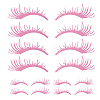 8 Pairs 2 Styles Eyelash Shape Waterproof PVC Picture Stickers DIY-HY0003-05A-1