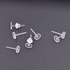 Plastic Flat Round Stud Earring Findings X-KY-P007-N01-2