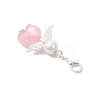 Heart Angel Acrylic Pendant Decorations HJEW-JM03655-01-5