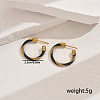 Stylish 201 Stainless Steel Twisted C-shaped Stud Earrings for Women's Daily Wear NT3408-4-1