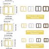 120Pcs 12 Style Alloy Slide Buckles FIND-FG0001-37-2
