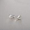 Round Ball Drawbench Brass Ear False Plugs for Women EJEW-G391-24D-S-1