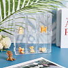 2-Tier 6 Grids Transparent Plastic Action Figures Display cases ODIS-WH0020-90-5