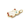 Brass Enamel Pendants KK-K302-21A-G-2