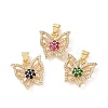 Brass Micro Pave Cubic Zirconia Pendants ZIRC-I063-44G-1