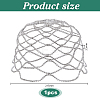 1Pc Rhinestone Mesh Headpiece Cap AJEW-HY0002-55S-3