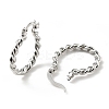 Brass Twist Rope Hoop Earrings for Women EJEW-A070-10P-2