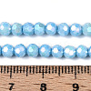 Anti-Tarnish Electroplate Glass Beads Strands LS-EGLA-T021-4mm-15-10-4